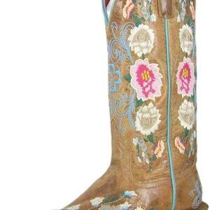 Macie Bean Women's Rose Garden Western Boot Broad Square Toe